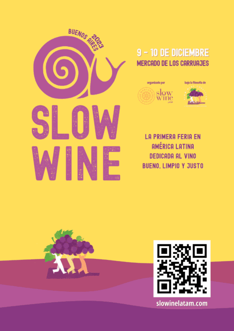 Afiche Slow Wine en Buenos Aires 2023