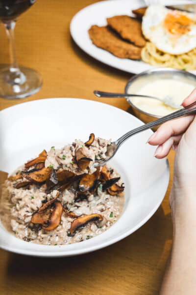 Receta de risotto de hongos de Donato de Santis