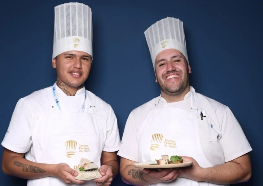 Facundo Niz y Javier Ibañez de Sarasanegro en el Torneo Federal de Chefs